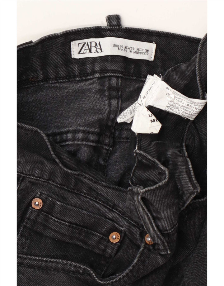 Zara Mens Slim Jeans EU 38 Small W30 L30 Black Cotton