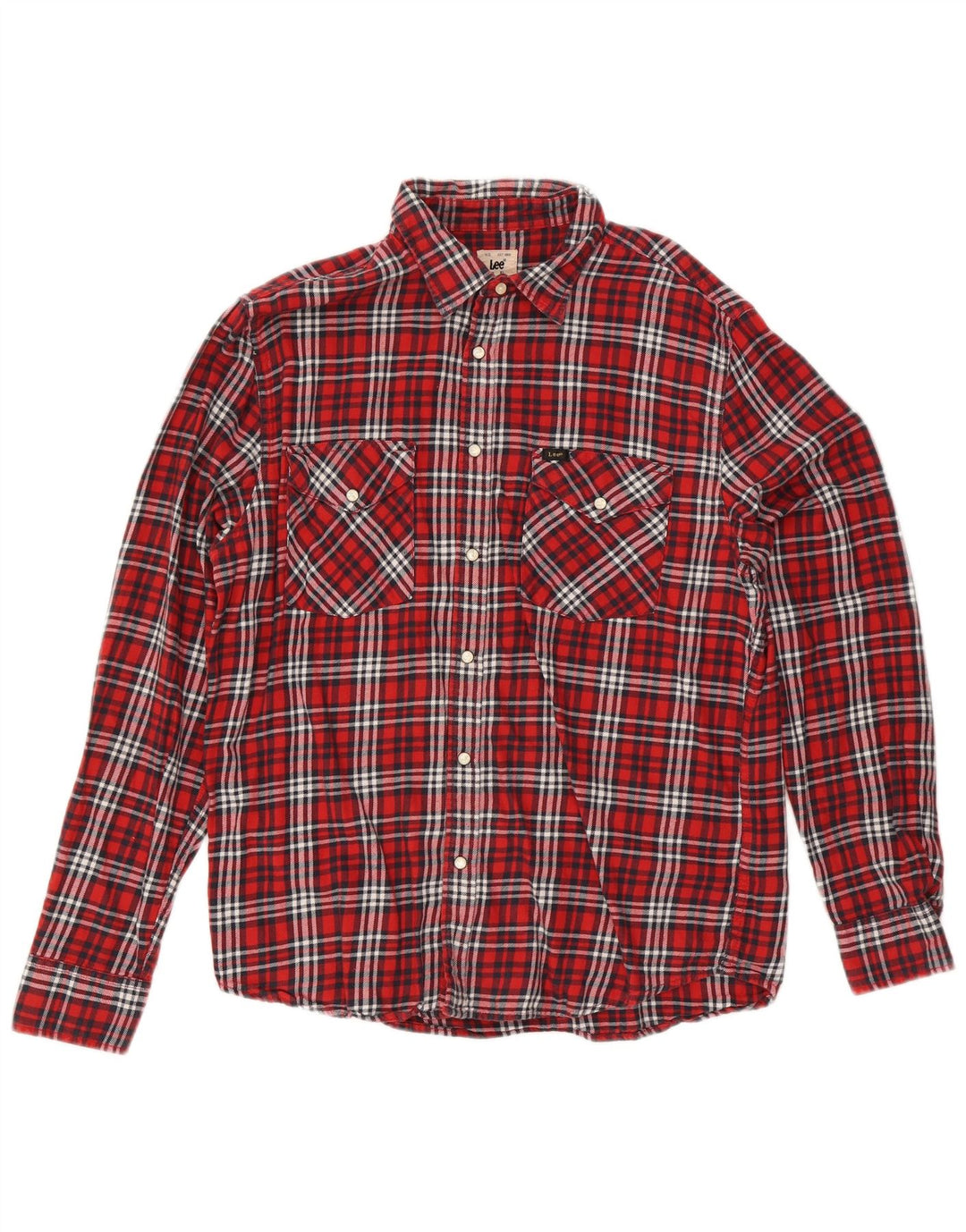 Ανδρικό πουκάμισο Lee Flannel XL Κόκκινο βαμβακερό