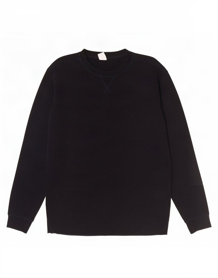 Zara Herre Top Langærmet Medium Sort Bomuld