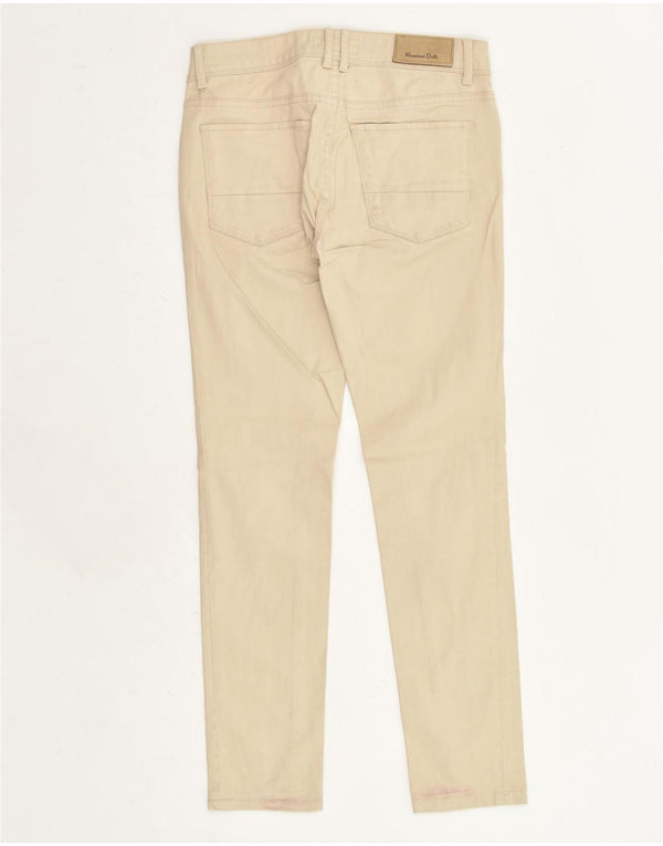 MASSIMO DUTTI Женские узкие повседневные брюки EU 34 2XS W27 L26 Бежевый хлопок