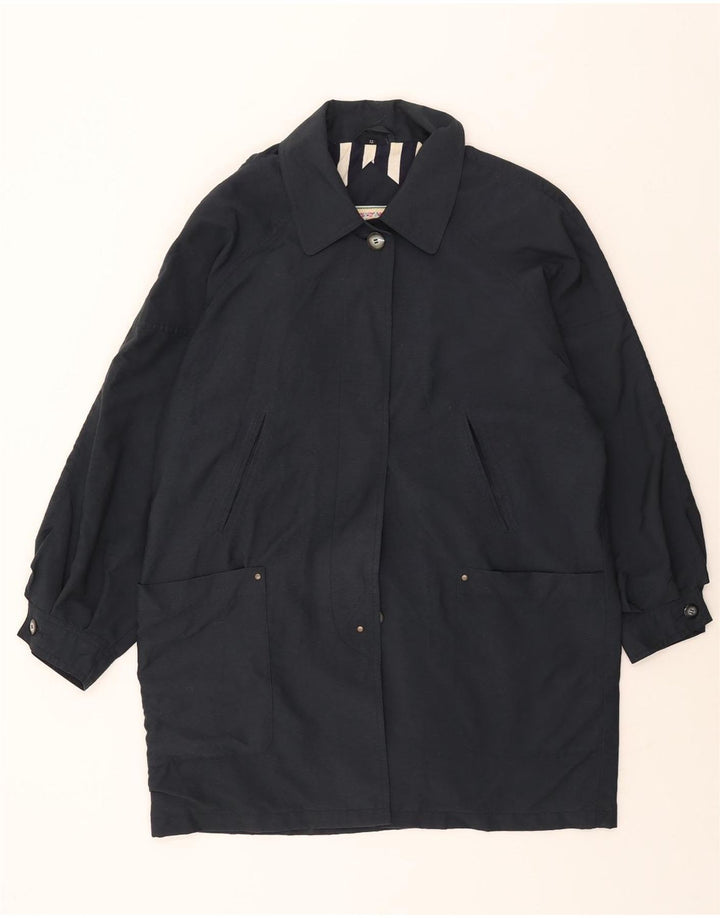 ENSIGN Womens Overcoat US 12 Large Navy Blue Polyester Vintage Ensign and Second-Hand Ensign from Messina Hembry 