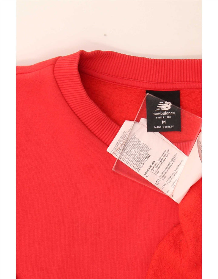 New Balance Mens Graphic Sweatshirt Jumper Medium Red Cotton