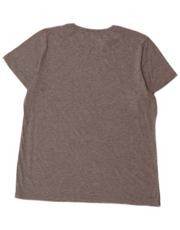 Adidas Womens T-Shirt Top UK 18 XL Grey Cotton