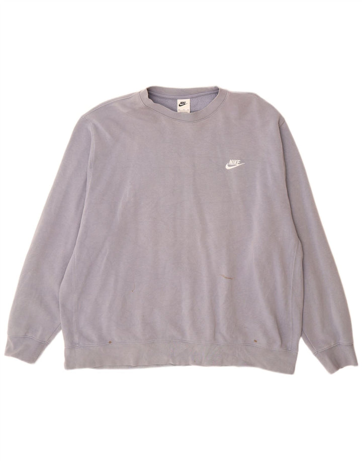Nike Mens Hoodie Jumper 2XL Grey Cotton