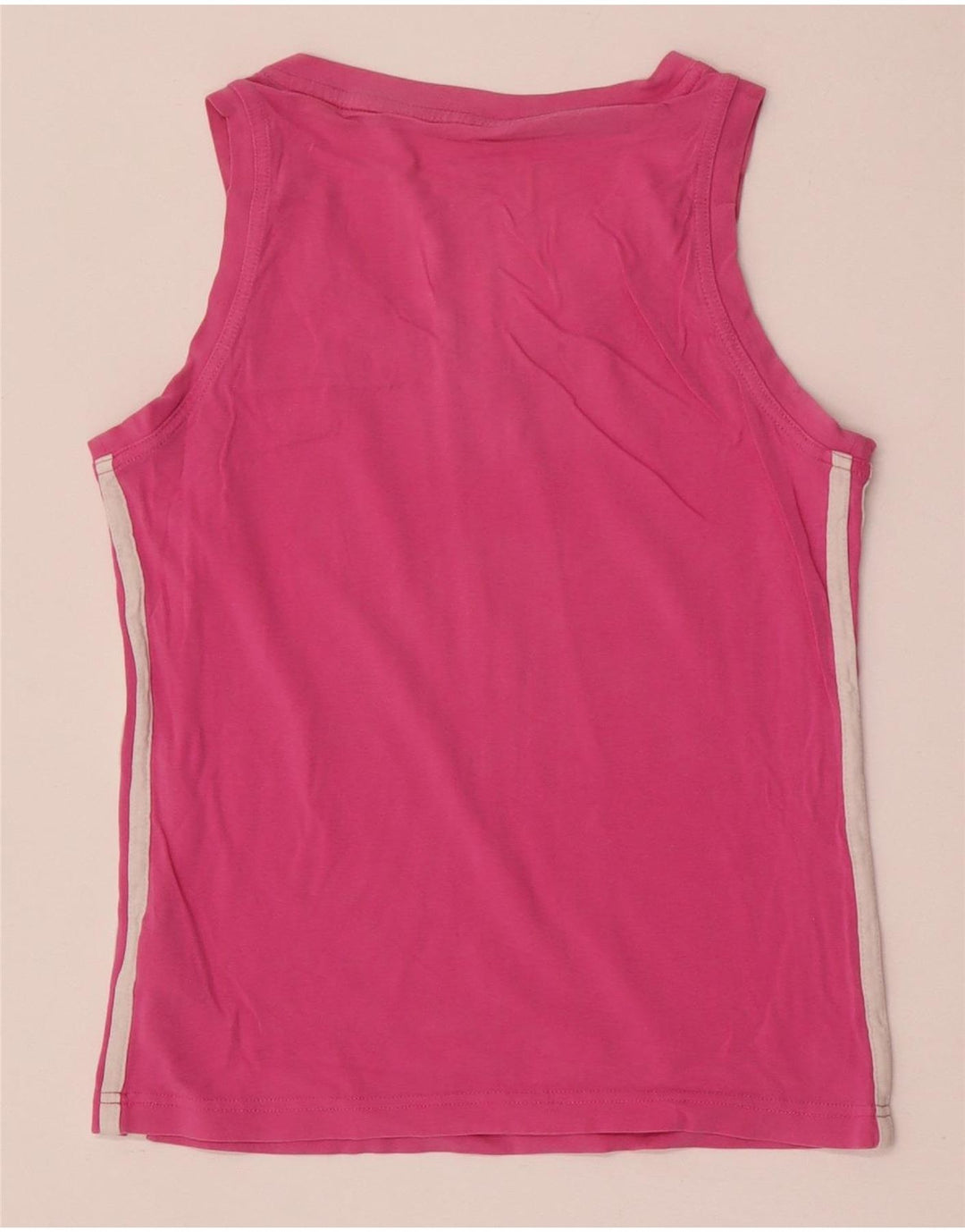 Adidas Womens Crop Vest Top UK 12 Medium Pink Cotton