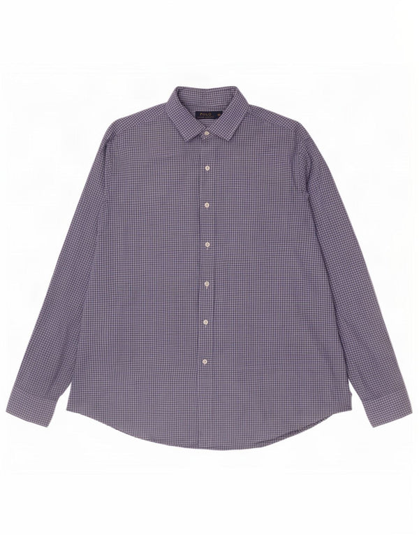 Polo Ralph Lauren herreskjorte 2XL blå ternet bomuld