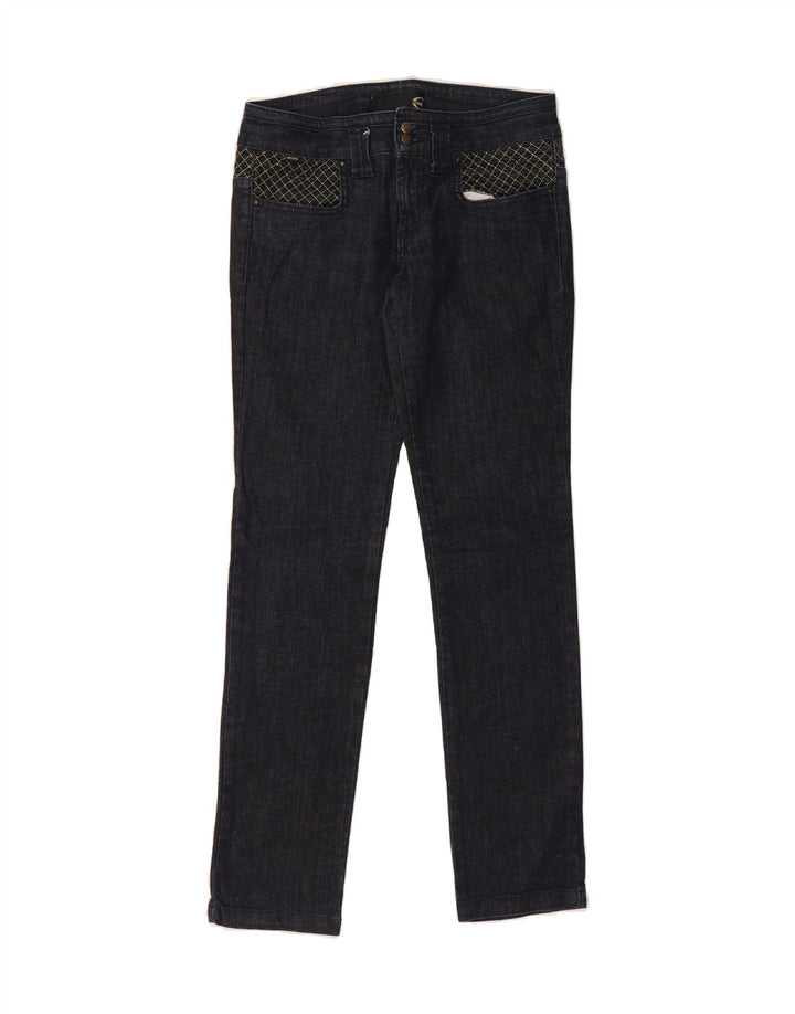 JUST CAVALLI Womens Straight Jeans W30 L30 Navy Blue Designer Vintage Just Cavalli and Second-Hand Just Cavalli from Messina Hembry 