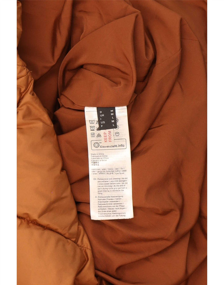 Esprit Chaleco acolchado largo para mujer UK 44 Poliéster marrón medio