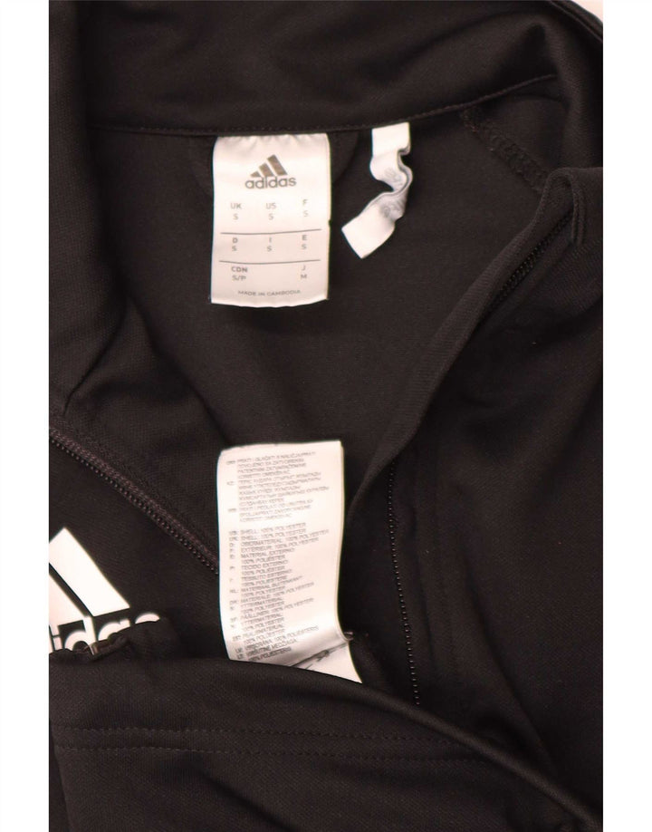 Giacca da ginnastica Adidas Climalite da uomo piccola in poliestere nero