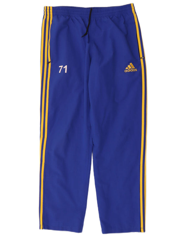 Pantaloni da tuta grafica da uomo Adidas UK 40/42 Colorblock blu medio