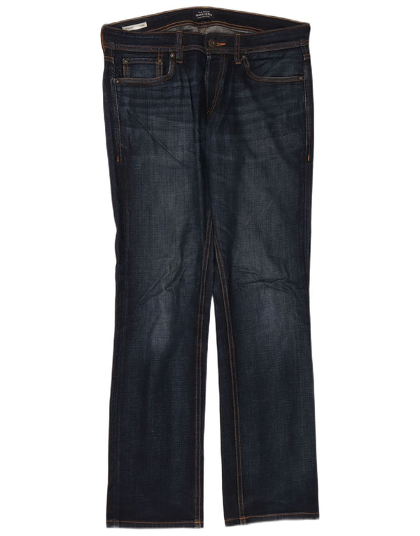 Мужские прямые джинсы Jack & Jones Clark стандартного кроя W31 L32, синий хлопок