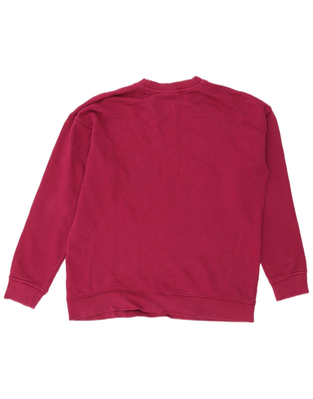 Adidas Womens Graphic Oversized Sweatshirt Jumper UK 12 Medium Burgundy
