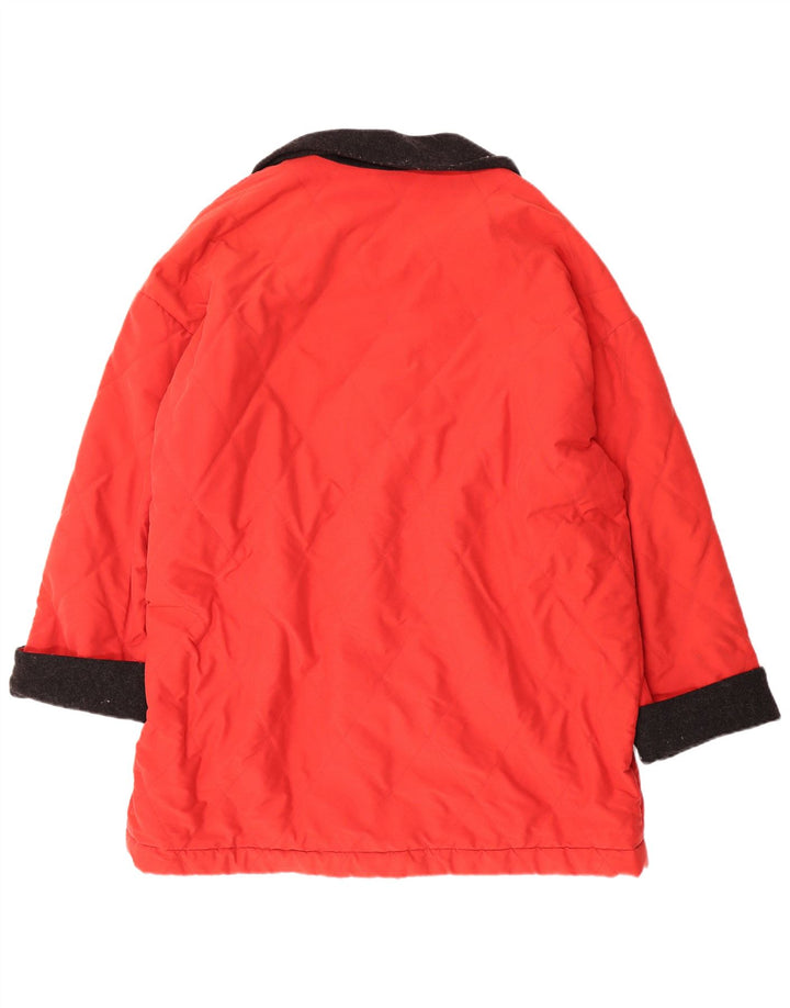 VINTAGE Womens Oversized Overcoat EU 42 Large Red