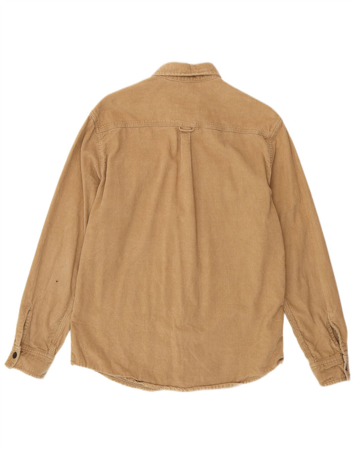 Jack & Jones Mens Corduroy Shirt Medium Beige Cotton