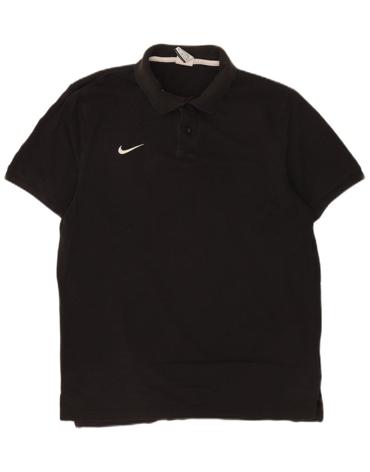 Polo Nike da uomo in cotone nero medio
