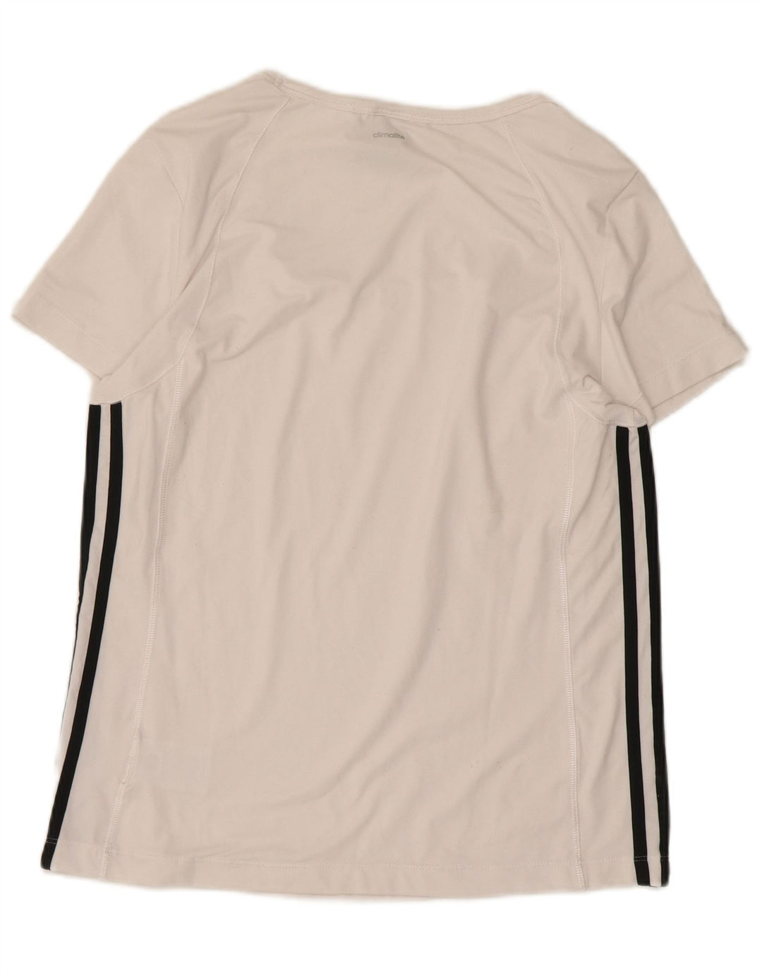 Adidas Womens T-Shirt Top UK 12/14 Medium White Colourblock Polyester