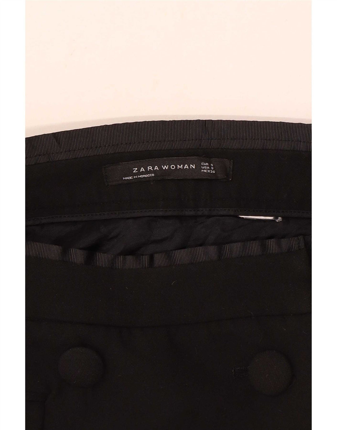 Zara Femme Wrap Mini Jupe Petit W26 Noir