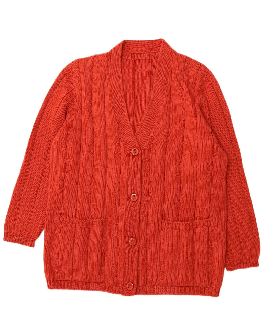 VINTAGE Womens Cardigan Sweater UK 16 Large Red