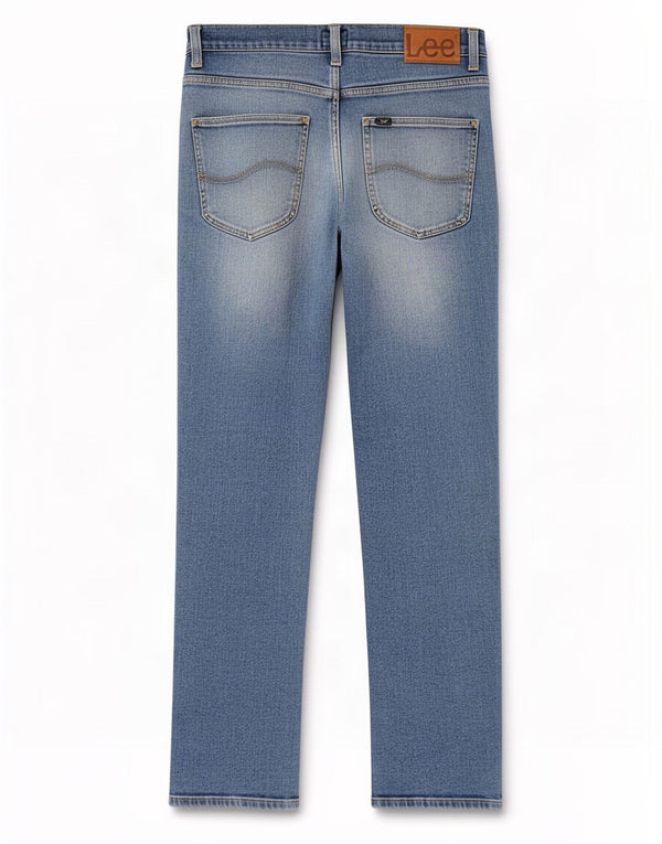 Lee Mens Brooklyn Straight Jeans W32 L32 Plavi pamuk