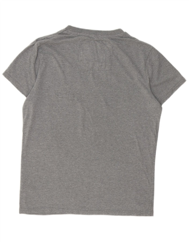 SUPERDRY Mens Graphic T-Shirt Top XL Grey Cotton