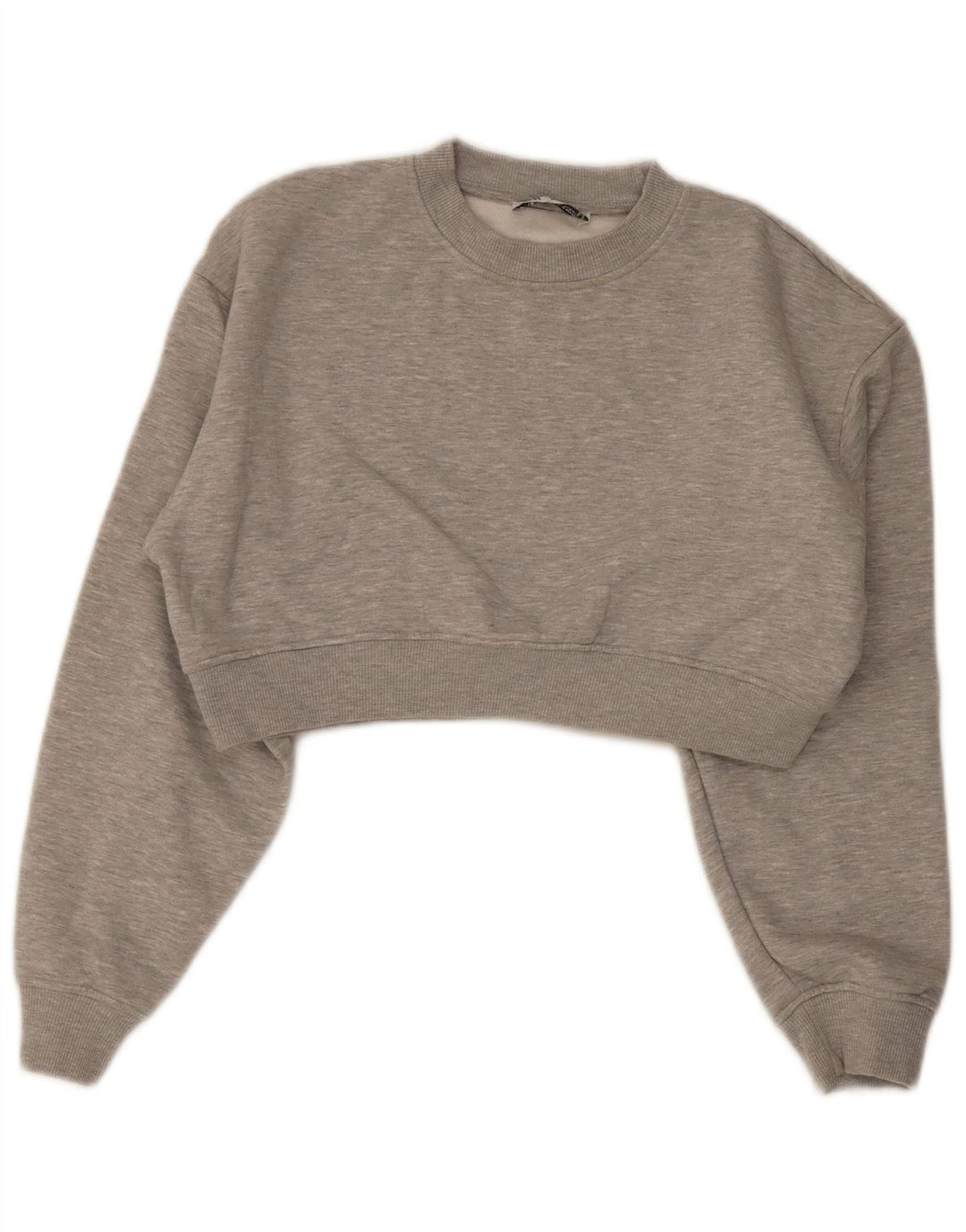 Pulover crop pentru femei Zara UK 14 Poliester mediu gri