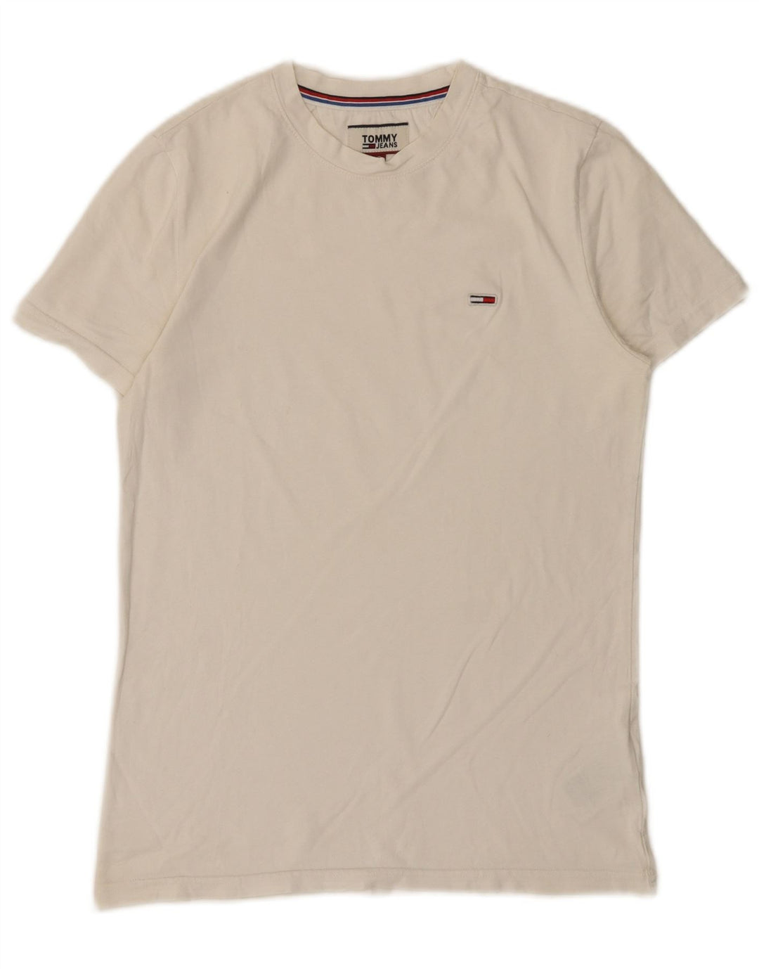 Tommy Hilfiger Mens T-Shirt Top Small White Cotton