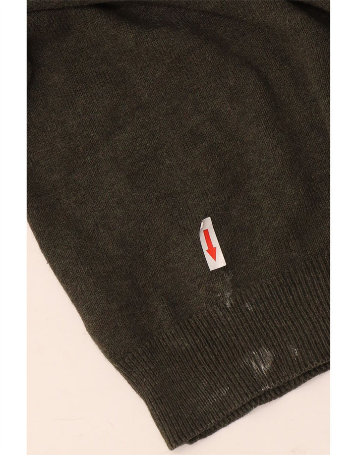 Marks & Spencer Herre sweater med rund hals 2XL Khaki Bomuld