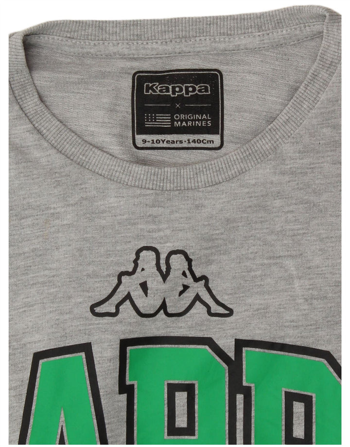 KAPPA Girls Graphic Vest Top 9-10 Years Grey