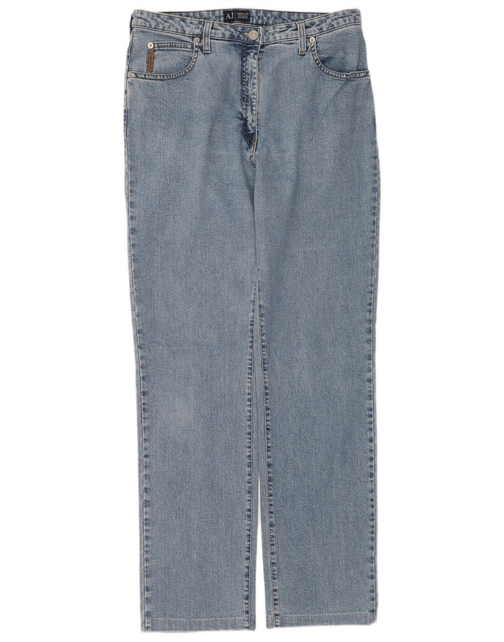 Armani Womens Indigo Straight Jeans W32 L32 Blue Cotton