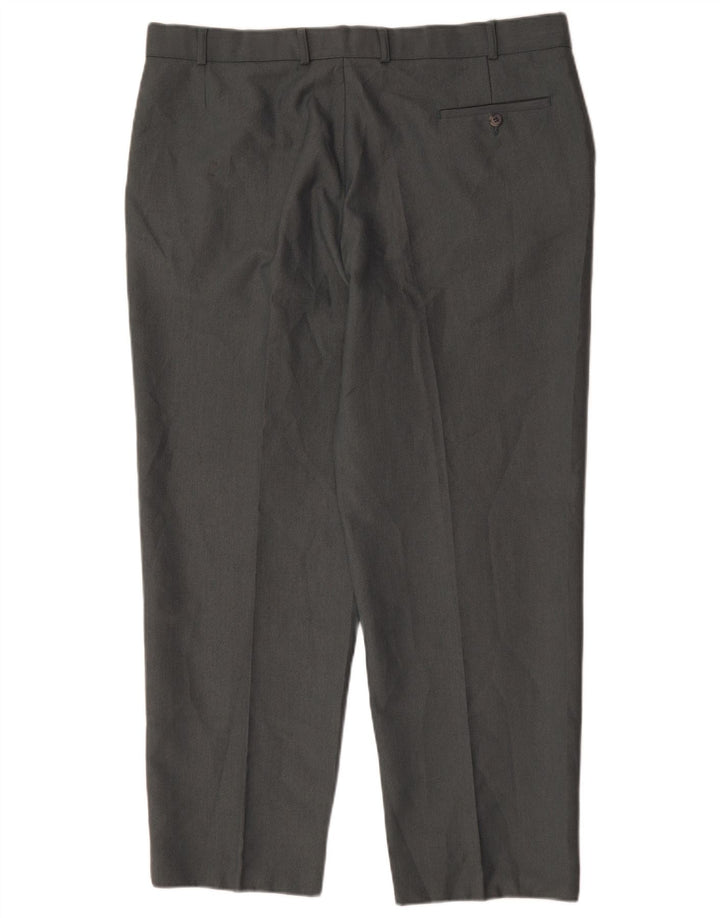 Marks & Spencer Mens Straight Chino Trousers W40 L29  Grey Polyester