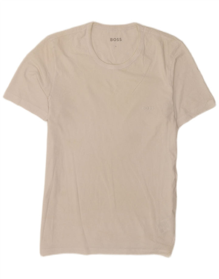 Hugo Boss Mens T-Shirt Top Small White Cotton