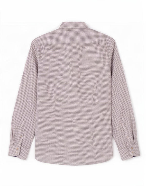 Ted Baker herreskjorte str. 15,5 Medium hvid geometrisk bomuld