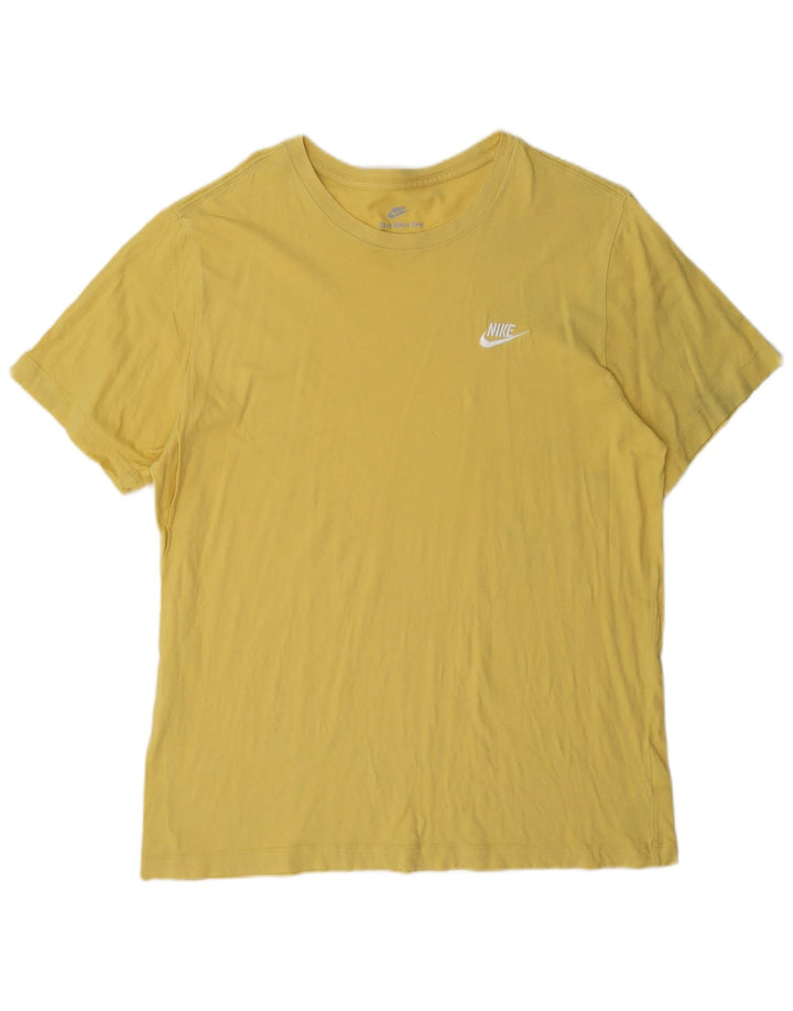 Nike T-Shirt Homme Grand Jaune Coton