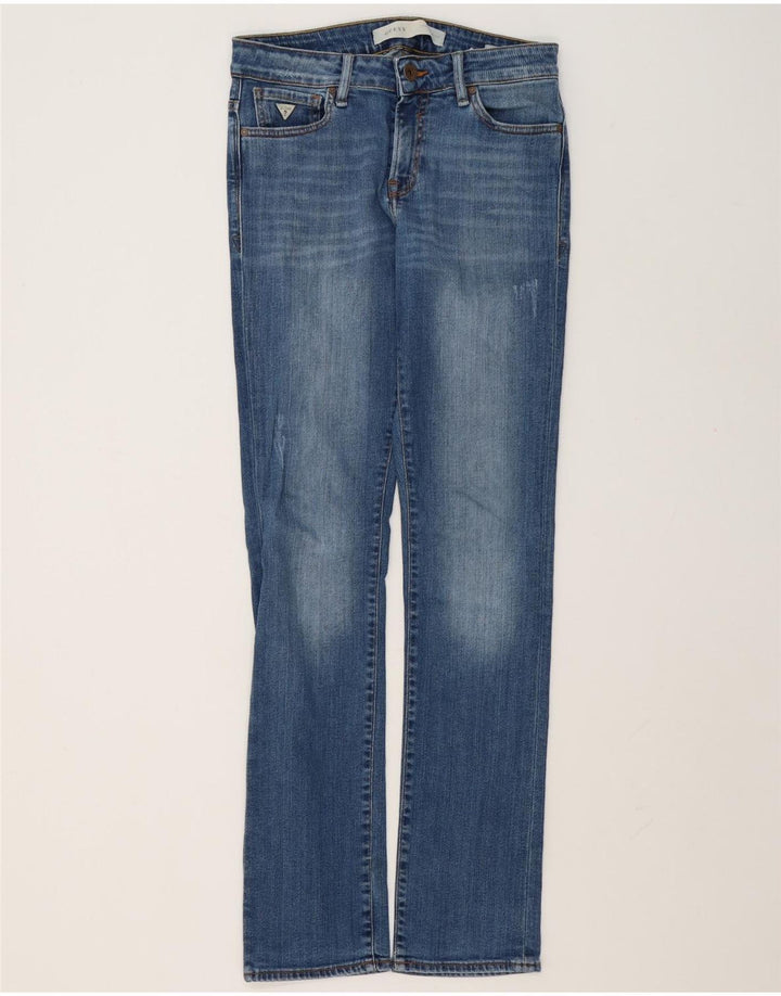 Guess Mens Slim Jeans W30 L34 Blue Cotton