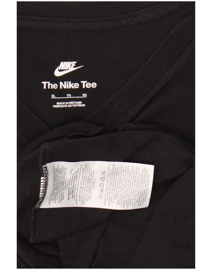 NIKE Herren T-Shirt Top XL Schwarz Baumwolle