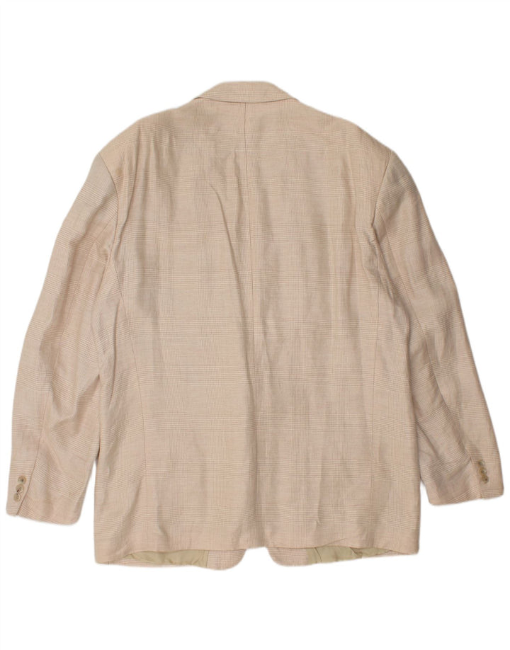 HUGO BOSS Herre 2-knaps blazerjakke EU 56 3XL Beige ternet hør