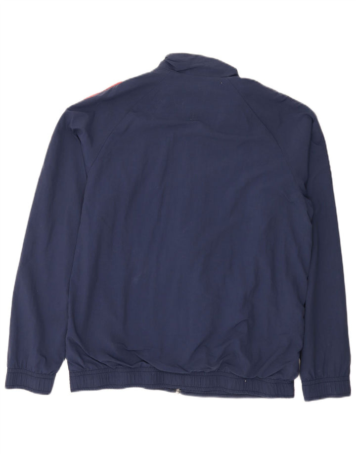 Giacca da ginnastica da uomo Reebok grande in nylon color block blu navy
