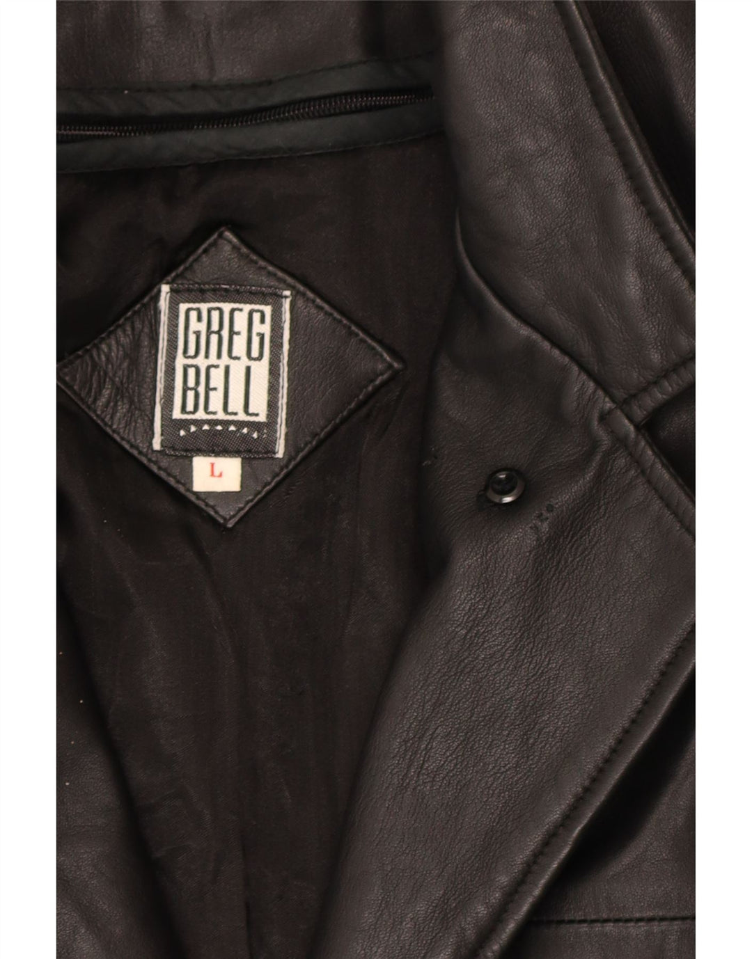 GREG BELL Womens Oversized Leather Coat UK 16 Large Black Leather Vintage Greg Bell and Second-Hand Greg Bell from Messina Hembry 