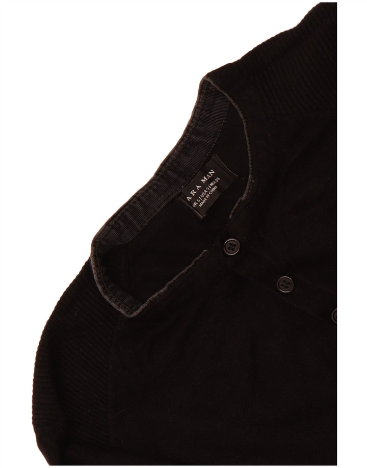 Zara Mens Crew Neck Jumper Sweater Small Black