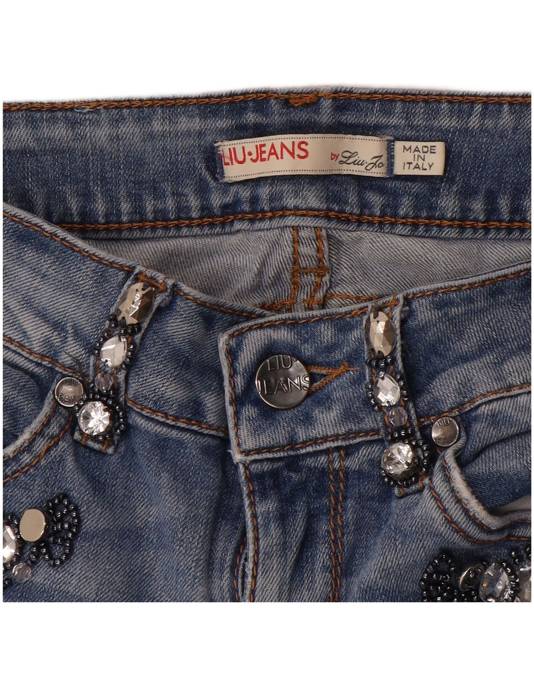 Liu Jo Womens Distressed Straight Jeans W26 L27 Blue