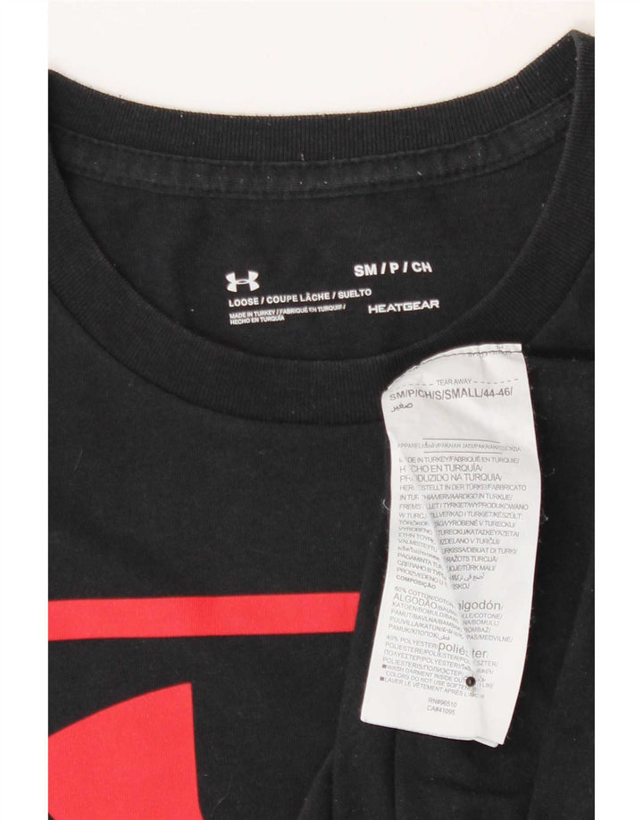 Under Armour Mens Graphic T-Shirt Top Small Black Cotton