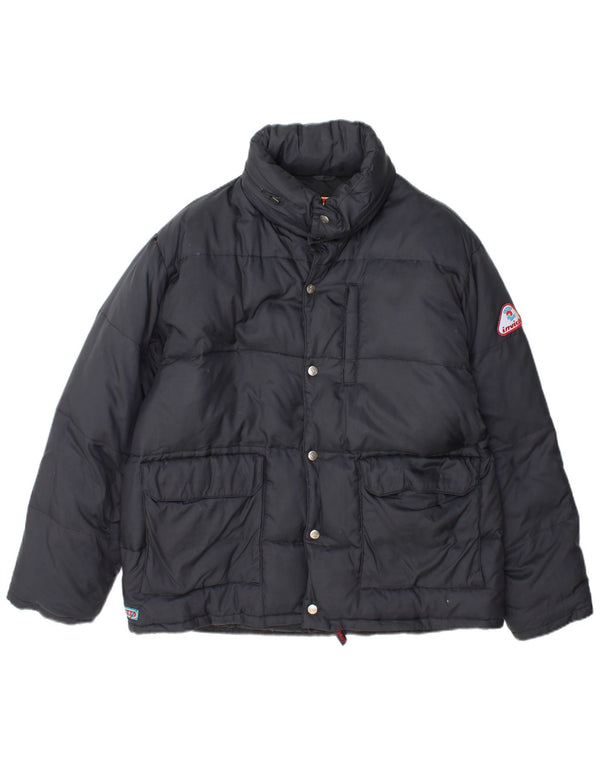 Jaqueta feminina acolchoada com capuz Invicta UK 14 grande azul marinho poliamida