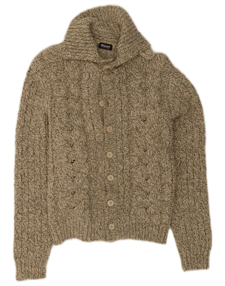Pulover cardigan Blauer pentru femei UK 14 Medium Beige Lână