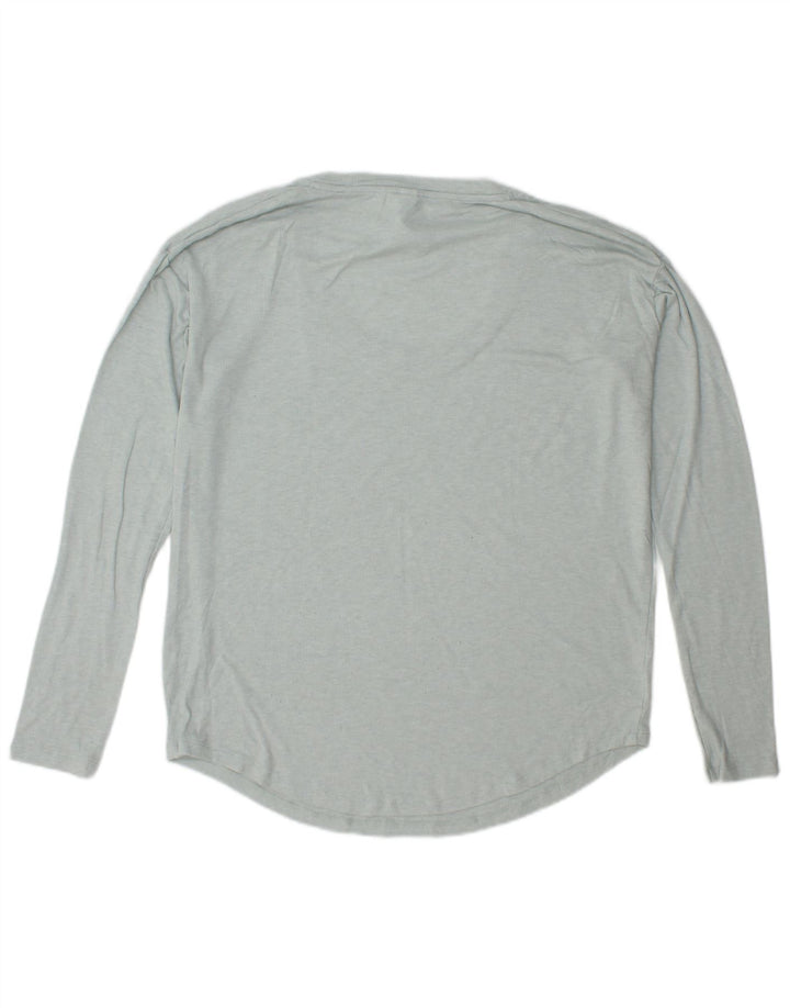 ATHLETA Womens Oversized Top Long Sleeve UK 10 Small Blue Modal