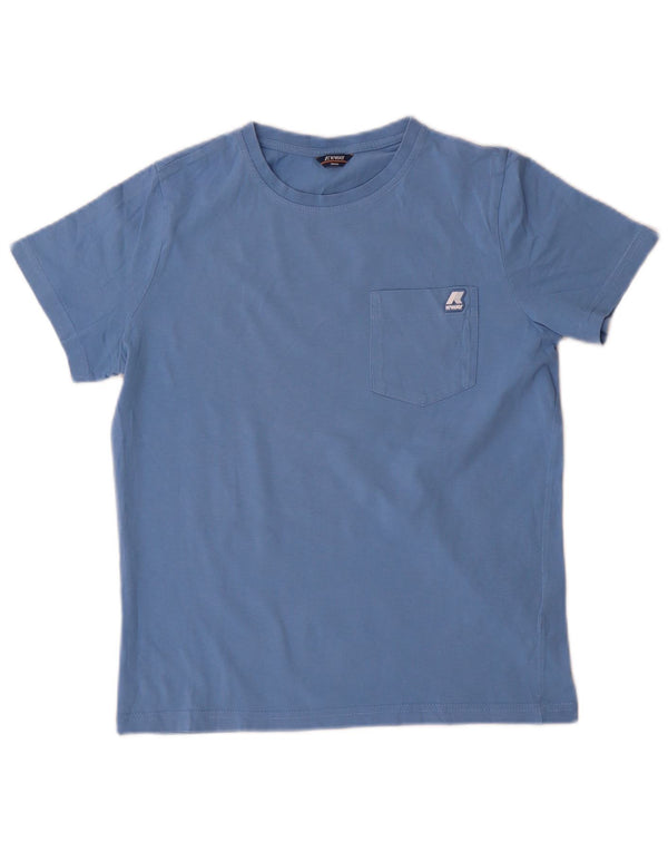 K-Way Dame T-Shirt Top UK 10 Lille Blå