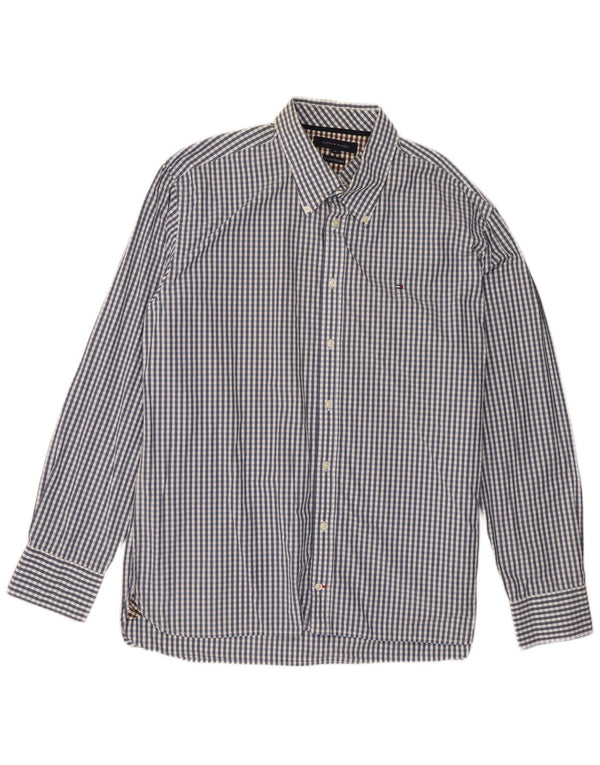 Ανδρικό πουκάμισο Tommy Hilfiger XL Blue Gingham Cotton