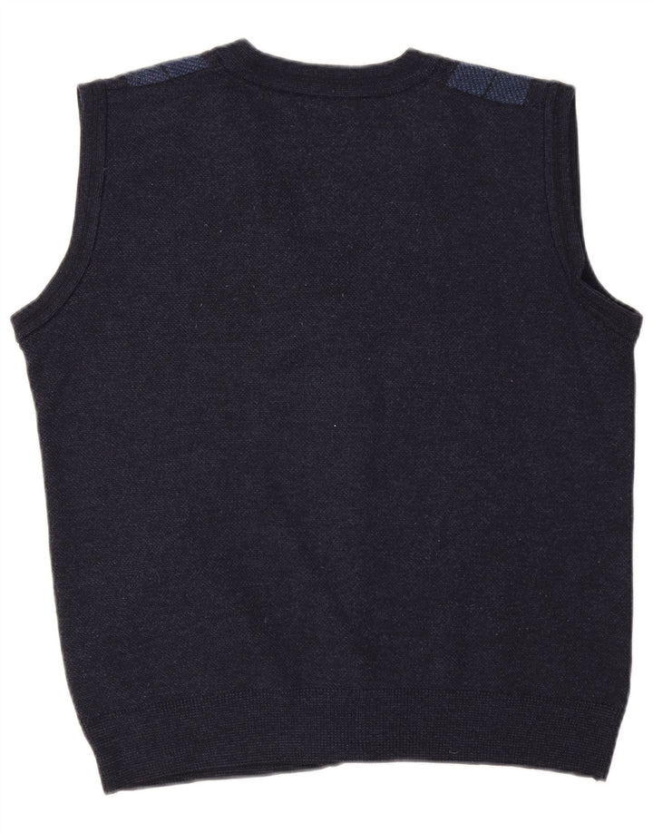 Ärmelloser Herren-Cardigan von Senator, Größe 52, groß, marineblau kariert