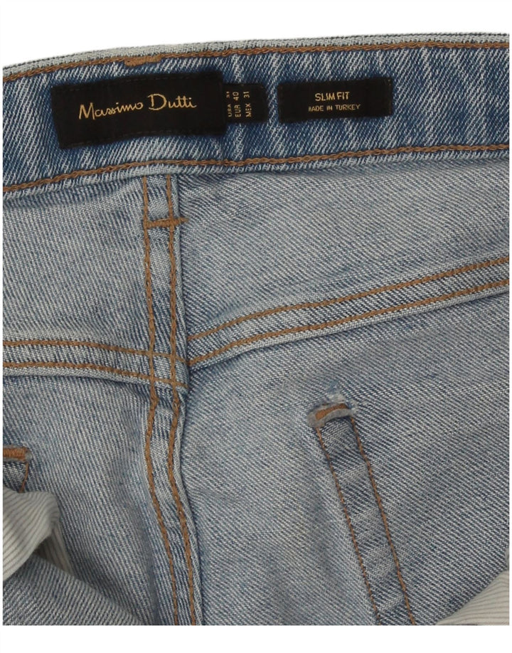 Massimo Dutti Mens Slim Jeans EU 40 Medium W31 L33 Blue