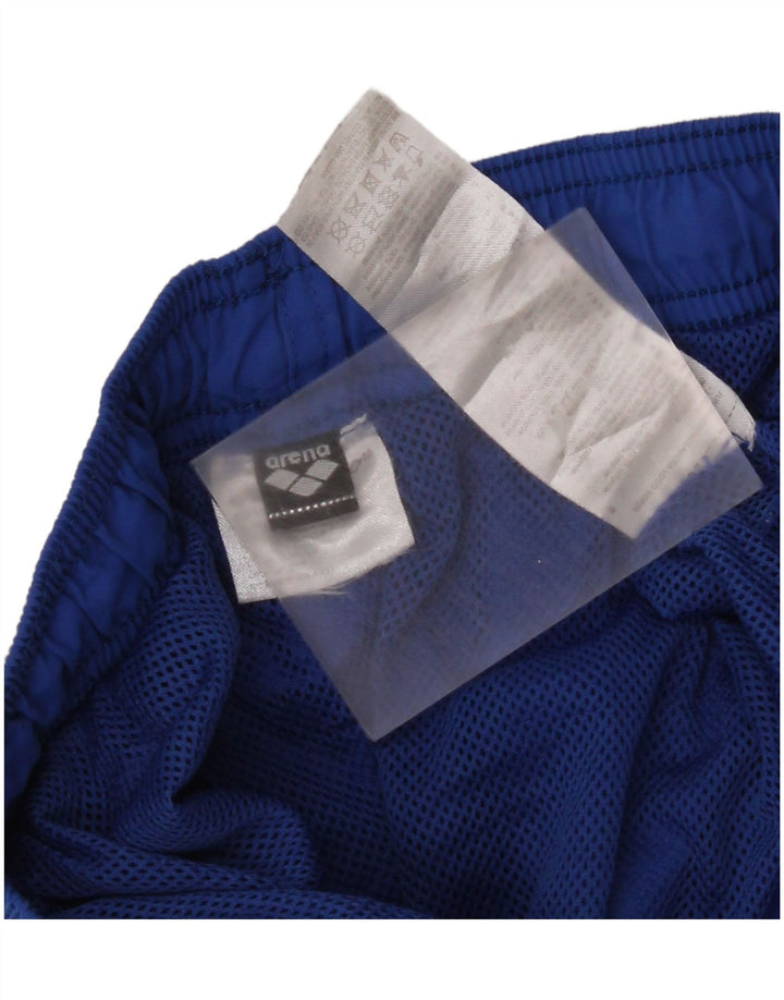 Arena Mens Graphic Sport Shorts Medium Blue Polyester