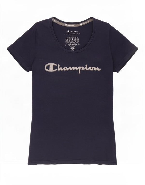 Champion T-shirt graphique pour femme UK 10 Small Bleu marine